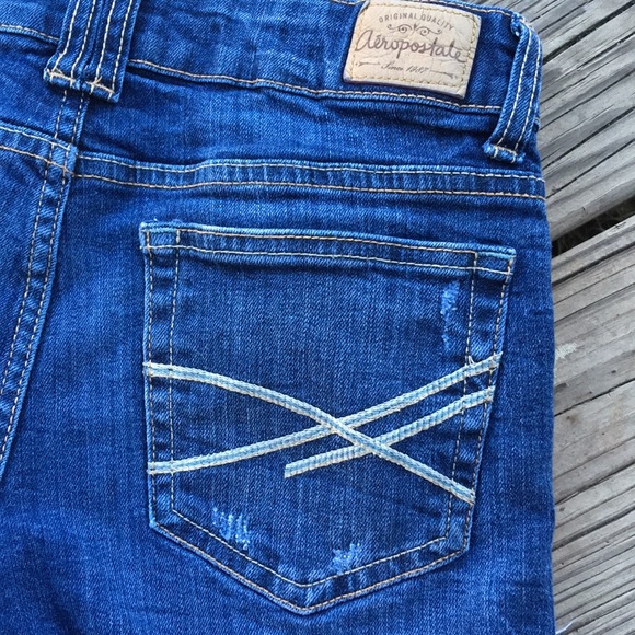 Aeropostale “Boyfriend “ Dark Denim Shorts Sz 0 - Picture 4 of 8